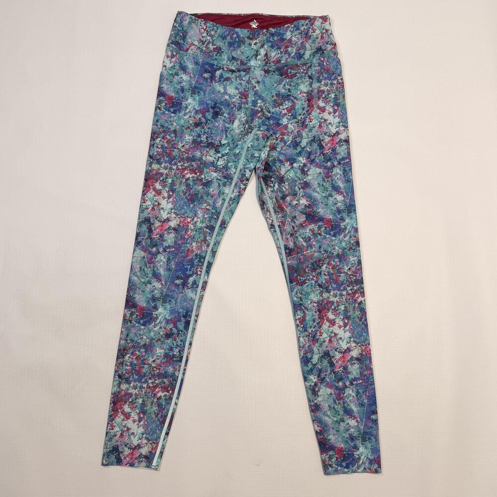 Rabbit Leggings Womens XS Multicolor Geo Print High Rise Ankle Running Athletic